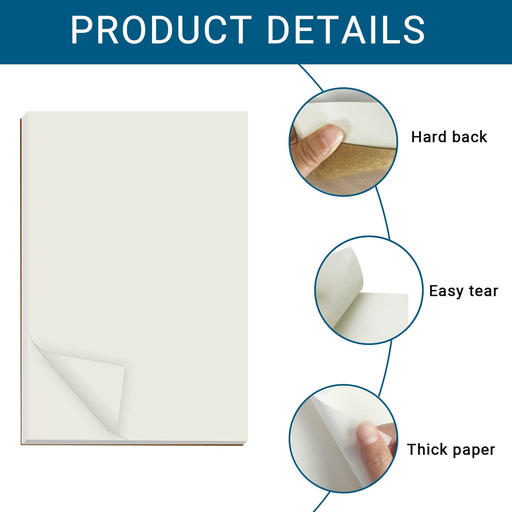 suituts 12 Pads 5.5X8.5 Inch Memo Pads/Scratch Pads/Writing Pads, Blank Note Pads Bulk for Office, School, Business Work (Total 1200 Sheets)