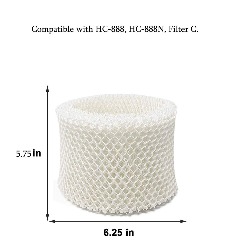 3 Pack Humidifier Wicking Filters for Honeywell HC-888 HC-888N HCM-890 Series HCM-890C HCM-890-20 Filter C