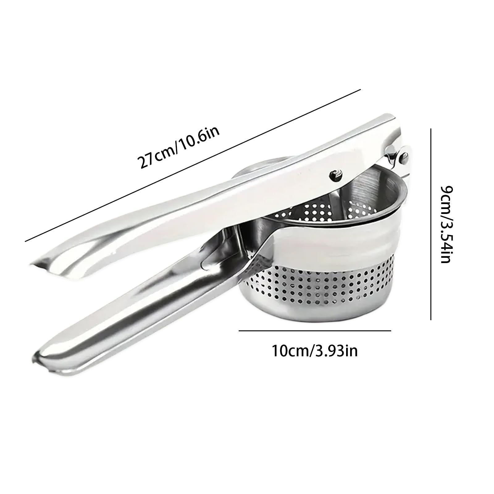 Potato Ricer Stainless Steel, Kitchen Tool Stainless Steel Manual Press Crusher for Smooth Ricer for Potatoes and Fresh Juice Preparation at Home