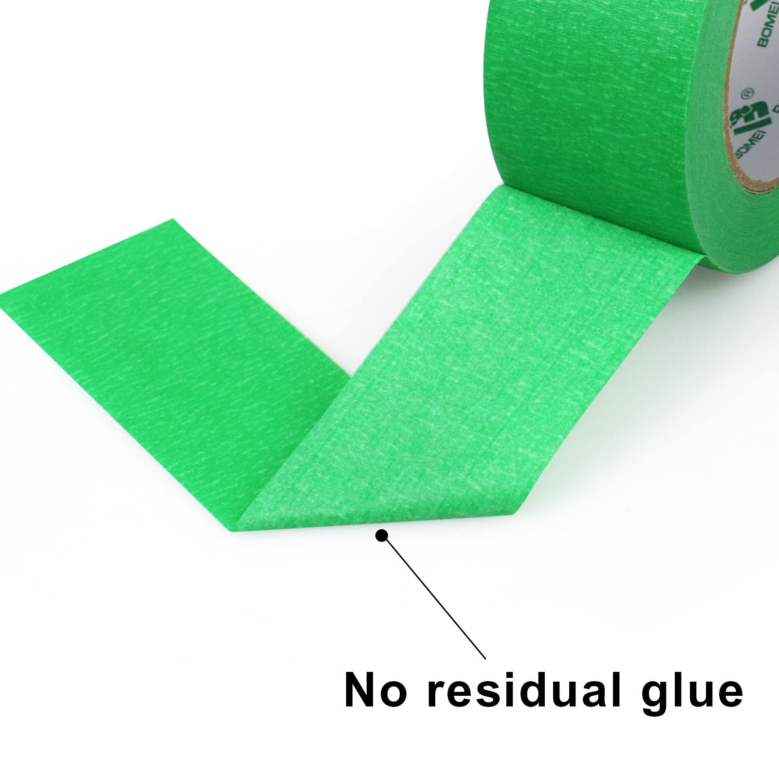 BOMEI PACK Green Masking Tape 48mm x 55yds, 4rolls for General Painting
