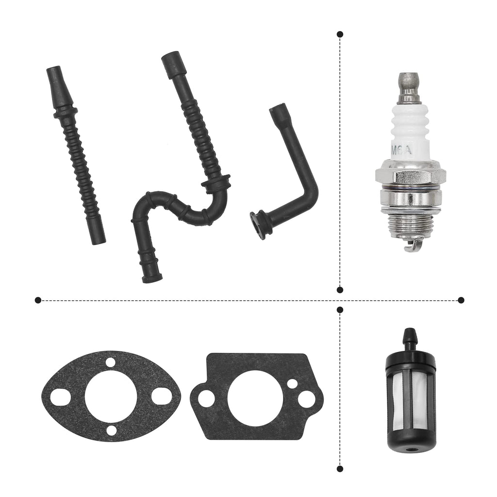 Anxingo Carburetor Kit for Stihl 024 026 MS240 MS260 024AV 024S Chainsaw Carb for Walbro WT-194 WT-194-1 for Tillotson HU-136A HS-136A