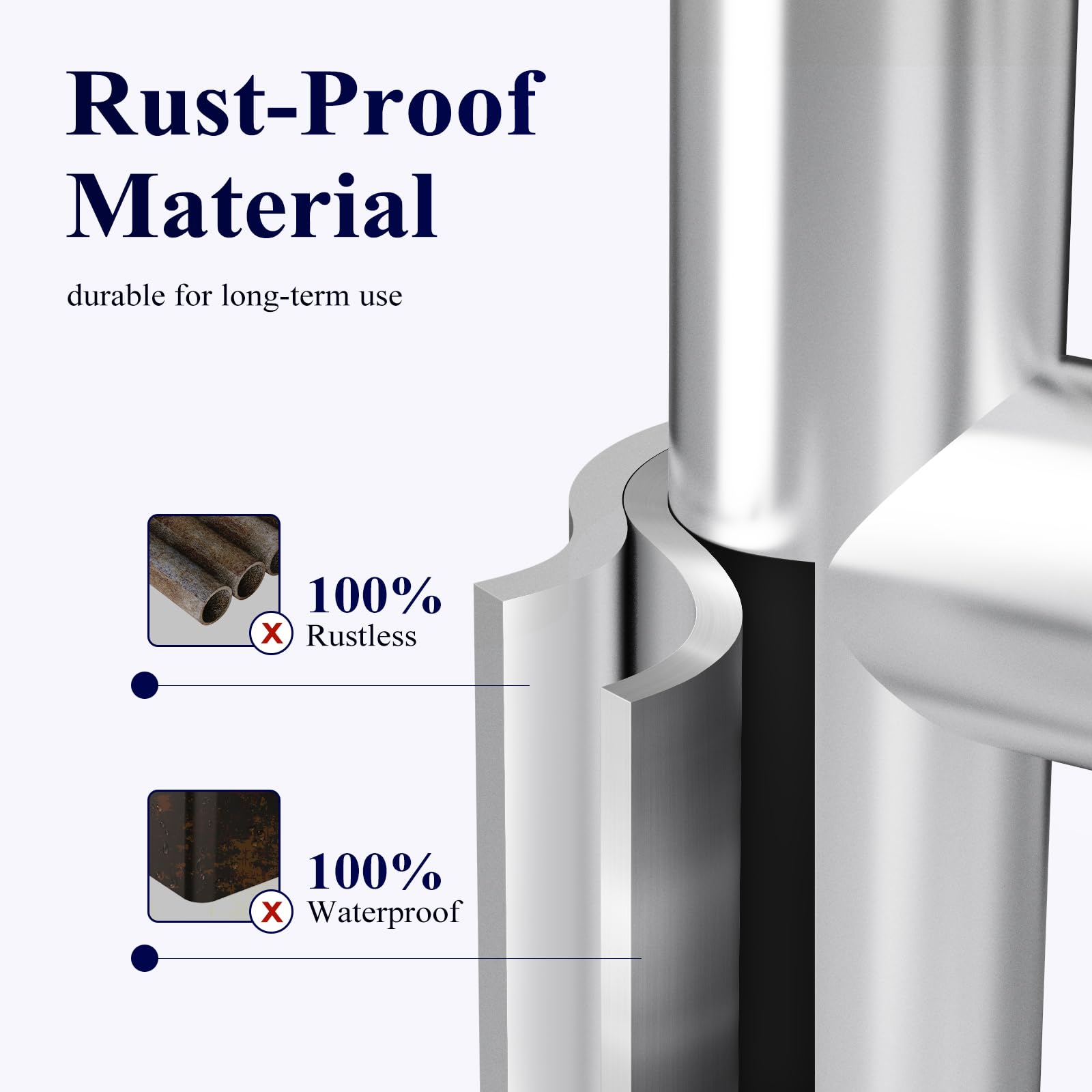 Kitsure Toilet Paper Roll Holder Free Standing – Rustproof Metal Toilet Paper Stand for 4 Rolls with Anti-Slip Base and Shelf for Phone & Small Items, Silver, 63.0 x 23.5 x 15.0 cm