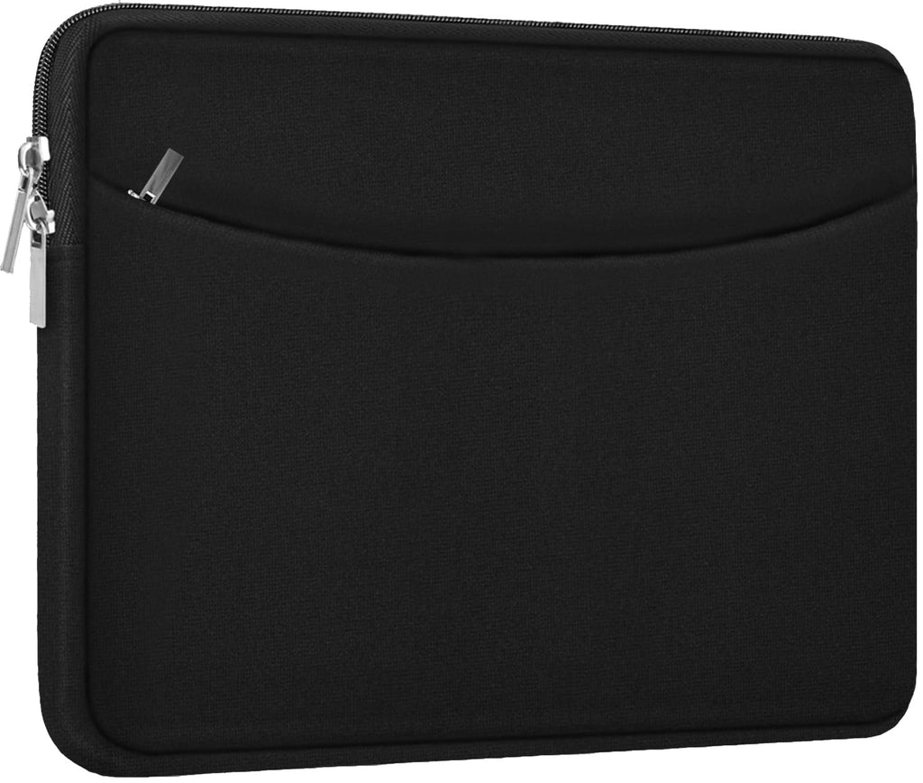 Laptop Sleeve Case 14 inch, Shockproof Protective Laptop Cover Briefcase Carrying Computer Bag with Accessory Pocket Portable Computer Sleeve for 14" MacBook, HP, Dell, Lenovo, Acer, Black