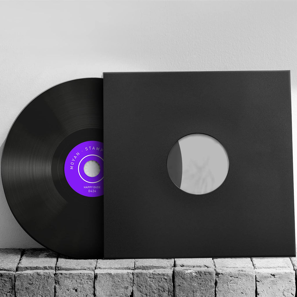Facmogu 20PCS 7" Vinyl Record Paper & Poly Inner Sleeves, 110gsm Medium Weight Paper Sleeves for LP Vinyl Records, Album Covers LP Vinyl Jacket Covers Cardboard Record Covers for Vinyl Storage