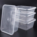 HOMEE Meal Prep Containers, 50 Pack- 26oz Plastic Storage Food Containers with Lids, Bento Box Reuse, Refrigerator Safe, Microwave, Dishwasher Safe, Gift for Mother's Day (White)