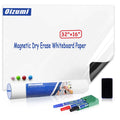OIZUMI Magnetic Whiteboard Paper, 32''×16'' Self Adhesive White Board for Wall,White Board Dry Erase Sticker for Home Office School,Great for Bulletin, to do List,Family Graffiti Wall