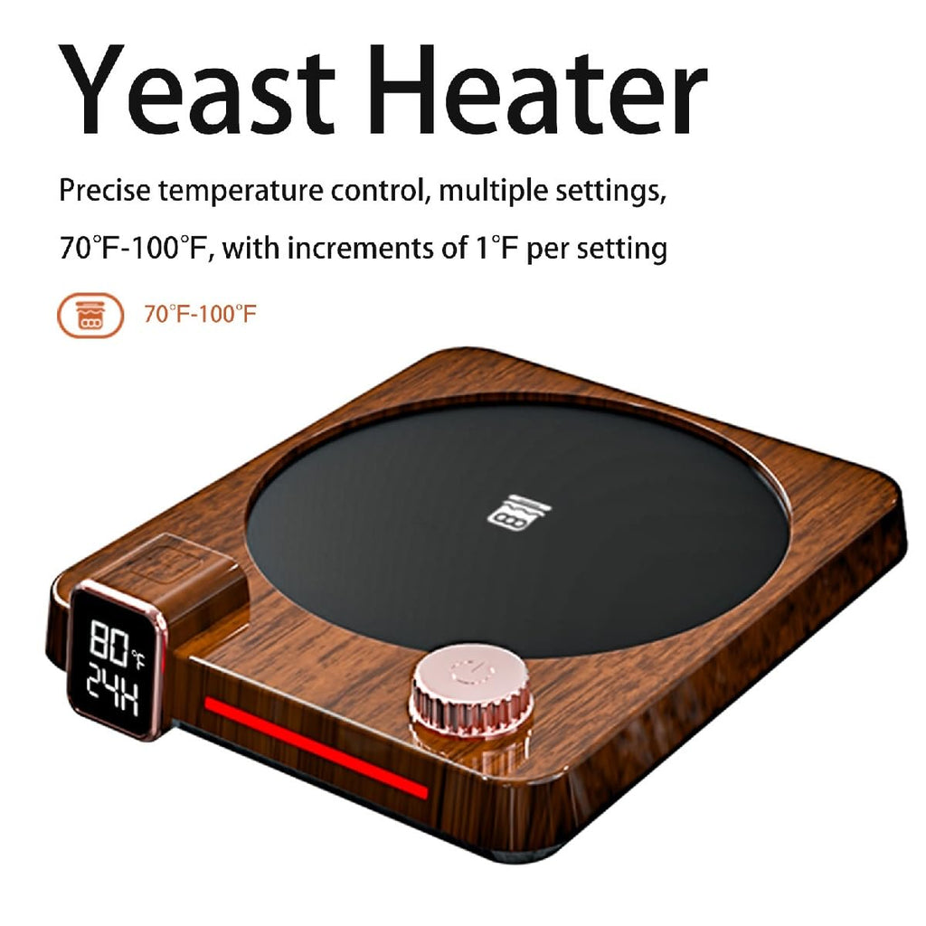 Sourdough Starter Warmer Mat, Sourdough Bread Starter Warmer, Sourdough Heating Pad Precise 1°F Thermostat Control,0-24H Timer, Sour Dough Heater Proofing Tool for Home Baking (70-100°F)