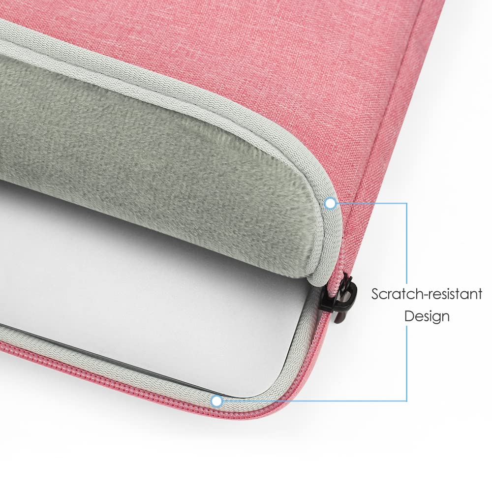 ProElife 13-Inch Laptop Sleeve Case for 2026 New MacBook Neo 13 inch with A18 Pro (A3404) Chip Accessory Traveling Carrying Bag Water-Resistant Cover Simple Case with Pocket (Pink)
