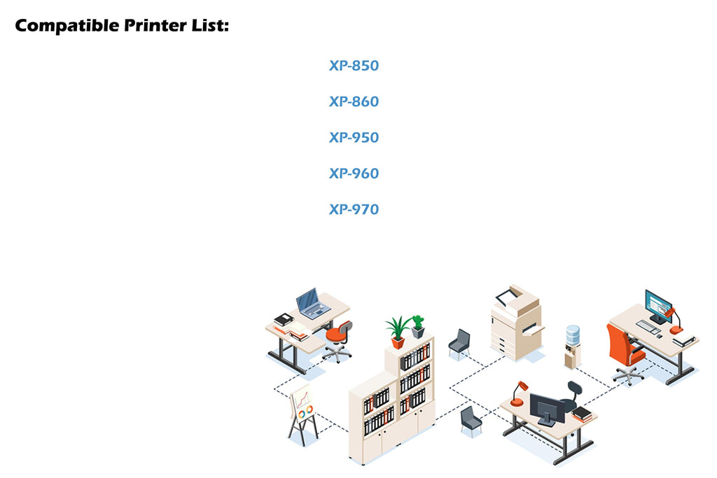Compatible with T277XL Remanufactured Ink Cartridges Replacement for T277 XL High Yield Expression Photo XP-850 XP-860 XP-950 XP-960 XP-970 Small-in-One Printer (1Set | Latest Chip)
