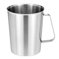 QWORK 304 Stainless Steel Measuring Cup 64 OZ with OZ/ML Graduations, 8 Cup Kitchen Mixing Pitcher, Precision Engraved Markings, Container for Baking and Frothing, 2 Liter