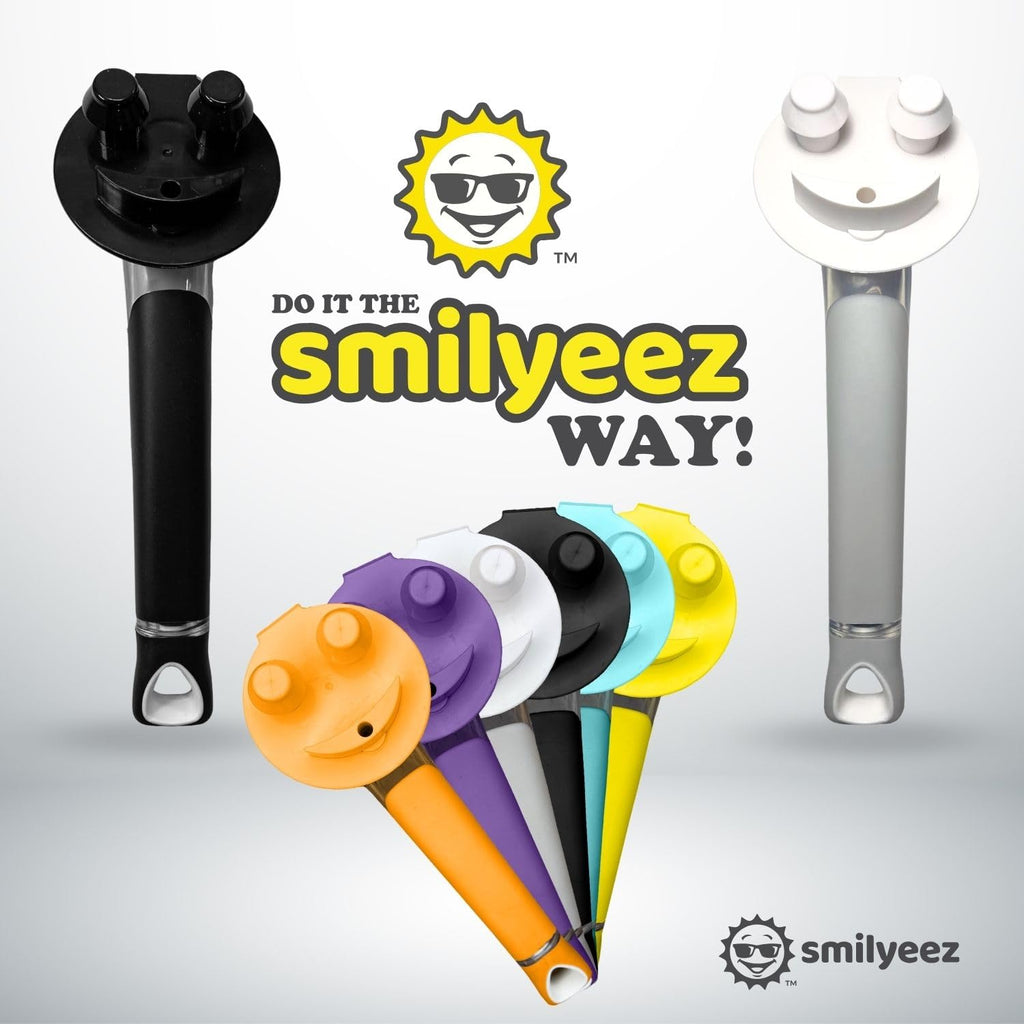The Original Smiling Sponge Handle Soap Dispensing Handle by Smilyeez - Dishwand for Scrub Daddy Sponge (White)