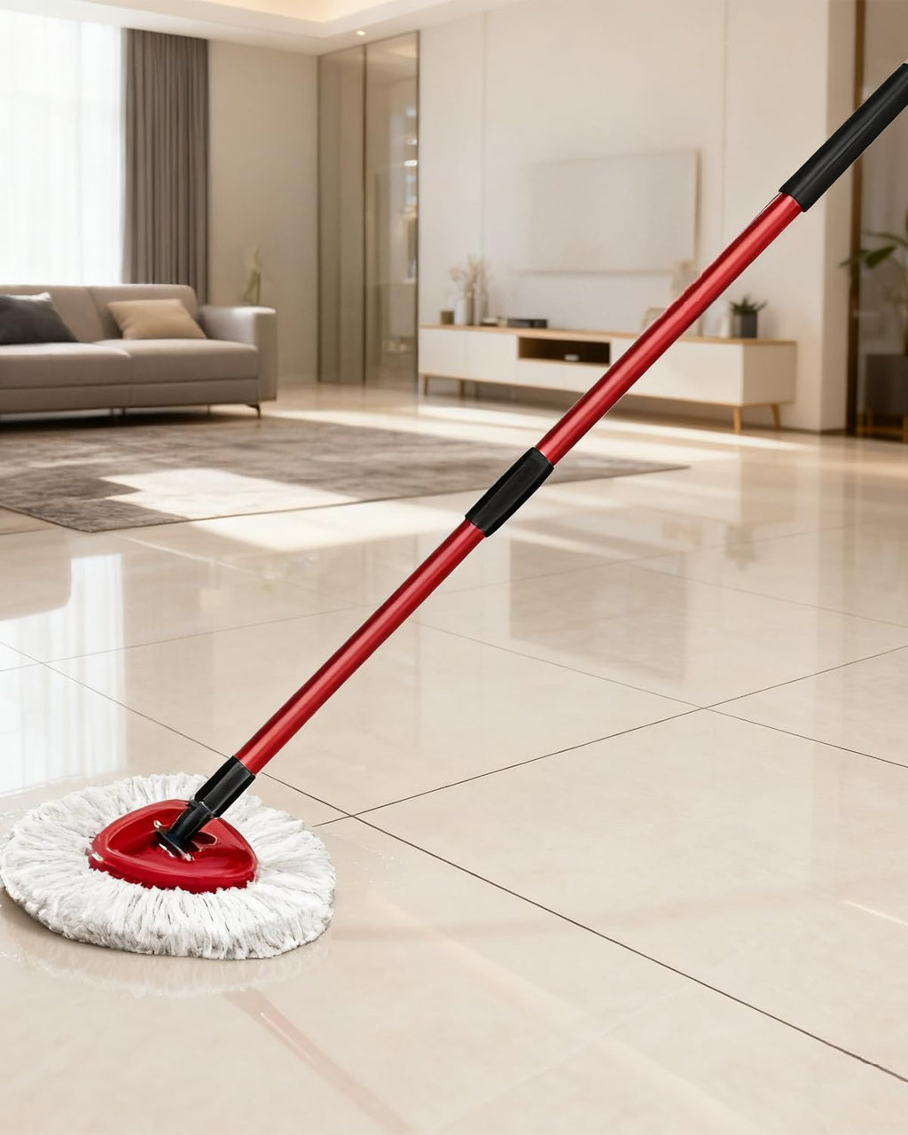 6 Pack Spin mop Replacement Heads with 1 Rotating Base,100% Microfiber head Refills, EasyWring Mop Refills Compatible with Vileda Mop Head,Machine Washable ﻿and Easy Cleaning Replace