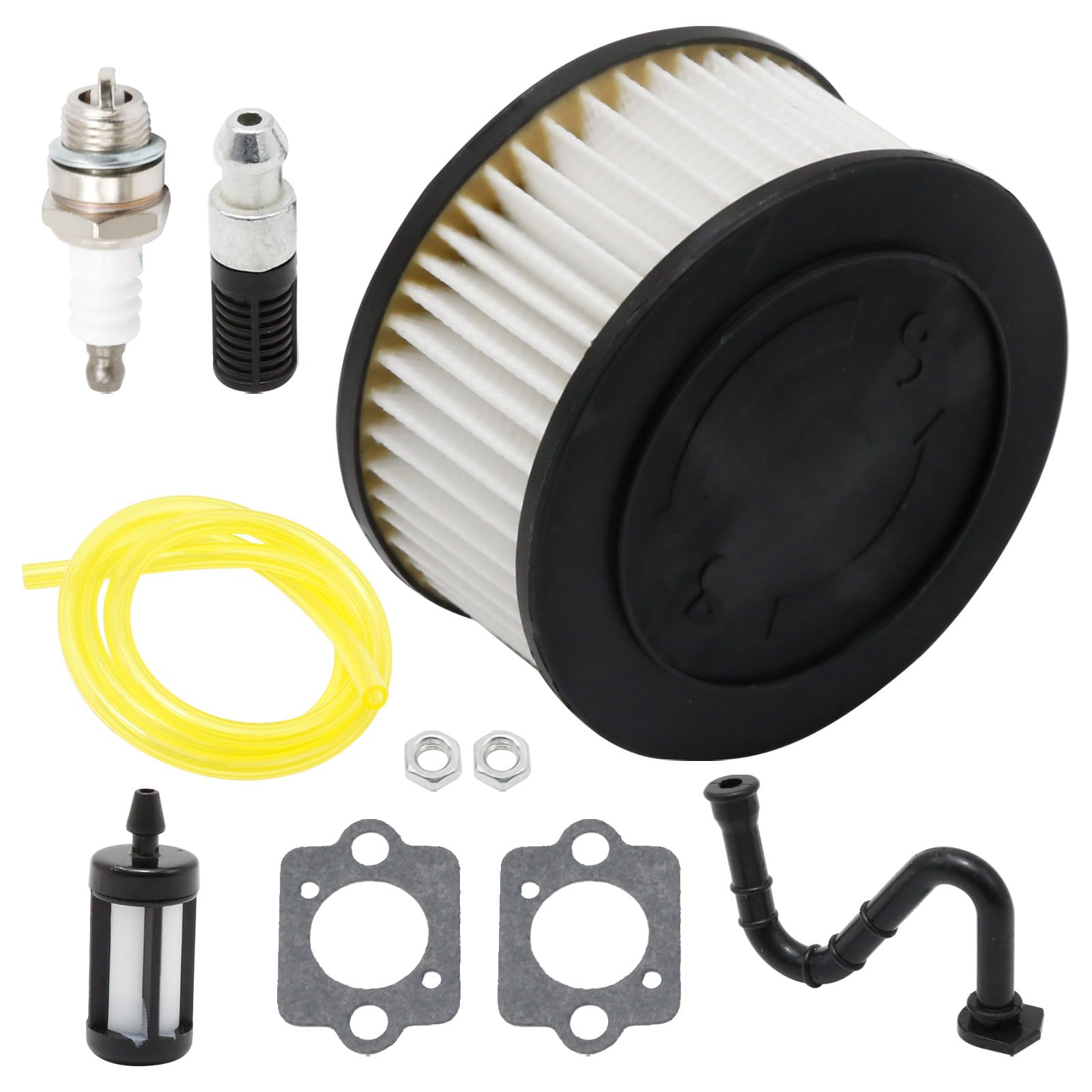 laffoonparts HD2 Air Fuel Filter Kit Replacement for Stihl MS261 MS291 MS311 MS341 MS391 MS261C MS271C MS362C Chainsaw Hi-Flow pleated Air filter 1113 120 1603, 1141 120 1604