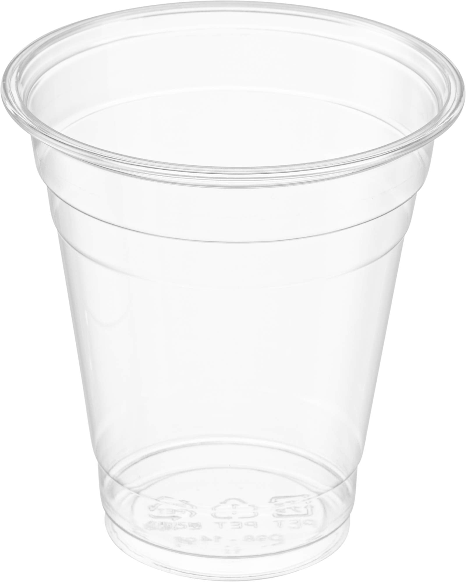 [50 Sets - 12 Oz] Crystal Clear Plastic PET Cups With Dome lids for Iced Coffee, Cold Drinks, Milkshake, Slush Cups, Smoothy's, Slurpee, Party's, Plastic Disposable Cups
