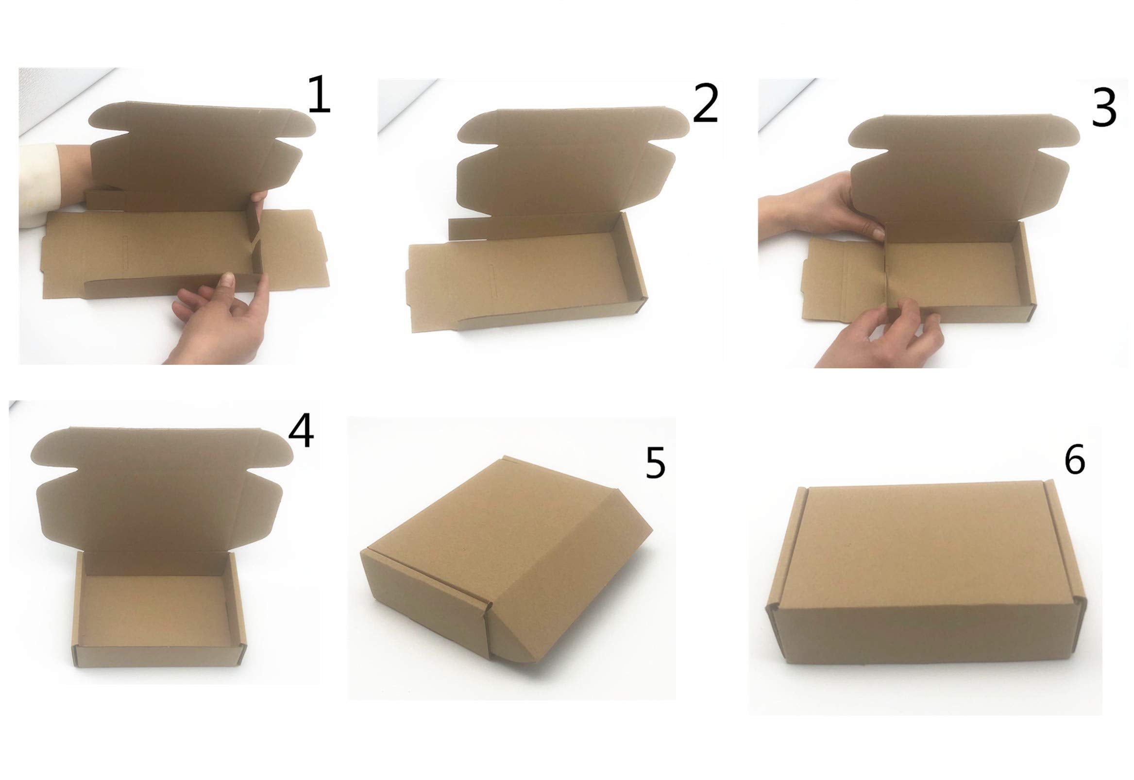 Small Cardboard Shipping Box Mailers 6x4x1.6 Inch Corrugated Packaging Storage Boxes 50 Pack (Inside Size: 5.3 x 3.8 x 1.5")