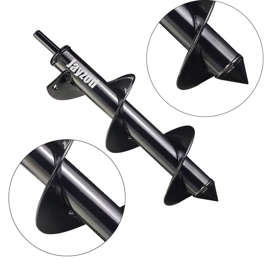 Jayzod Auger Drill bit for Planting 1.6x8.7& 4x12 Garden Auger Spiral Drill Bit,Bulb & Bedding Plant Augers,Plants Drill bit for 3/8” Hex Drive Drill