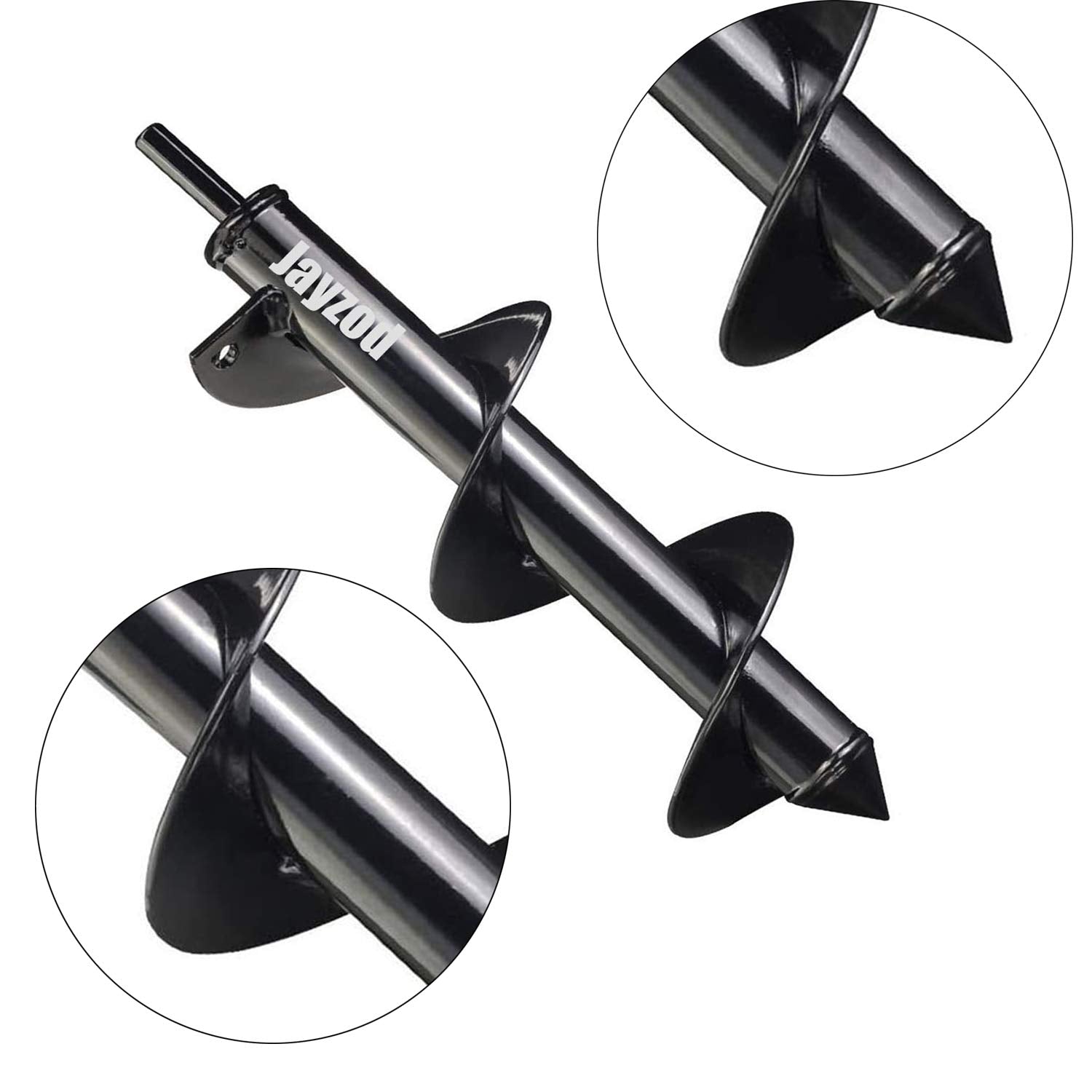 Jayzod Auger Drill bit for Planting 1.6x8.7& 4x12 Garden Auger Spiral Drill Bit,Bulb & Bedding Plant Augers,Plants Drill bit for 3/8” Hex Drive Drill