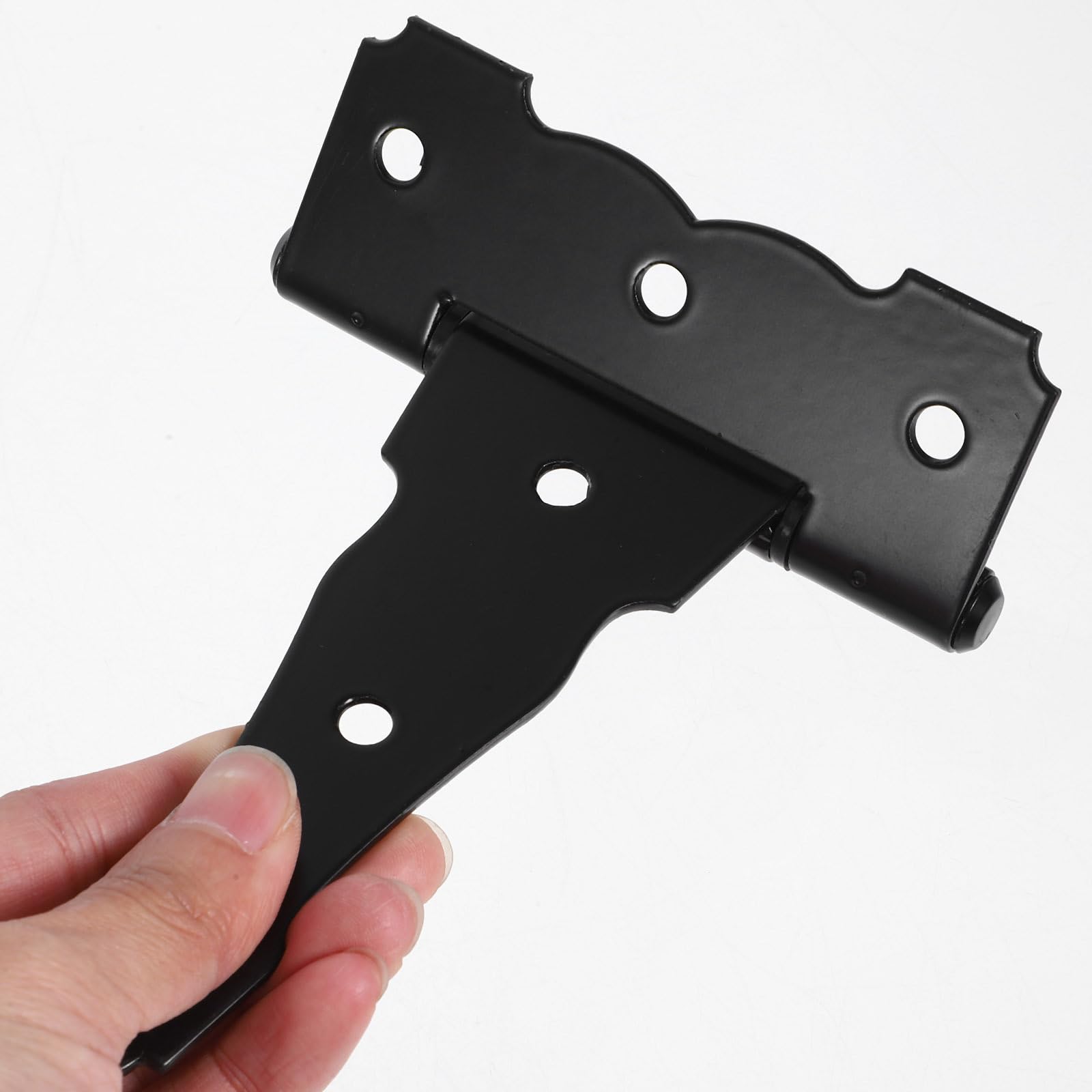 Barn Door Hinges 5 Inch Matte Black T Hinges Heavy Duty Decorative Hardware for Doors and Windows Sturdy Support for Farmhouse Style