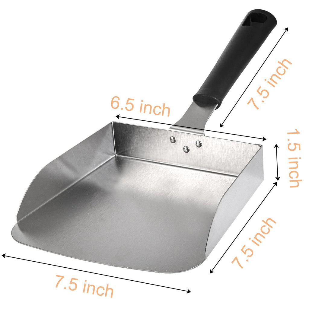 Yarlung 2 Pack Large Smash Burger Spatula, Stainless Steel Griddle BBQ Grill Shovel Scraper Scoop for Fried Food, Stir Fry, Hibachi Tools