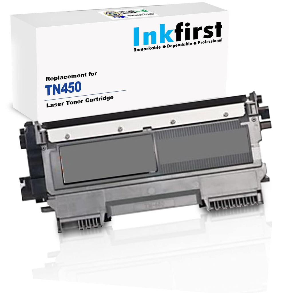 Inkfirst® Toner Cartridge TN-450 (TN450) High Yield Compatible Remanufactured for Brother TN-450 Black DCP-7060D DCP-7065DN MFC-7360N MFC-7460DN MFC-7860DW HL-2220 HL-2230 HL-2240 HL-2240D HL2270DW HL-2280DW