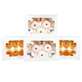 qiqee White 12x8x2.5 Inch Cookie Box with Window 20Pcs Bakery Pastry Macaron Bakery Box For Packaging (Auto-pop Up)