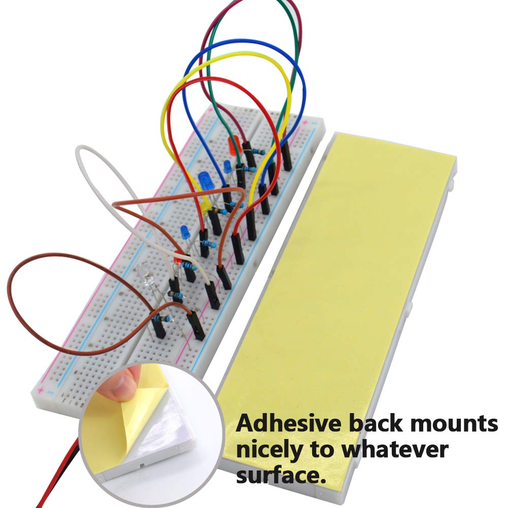 3 Pack Solderless Plug in Breadboard with 3 Pack Jumper Wires, 830 Tie-Point 4 Power Rails Breadboard for Circuit Test (40 Pin Male to Female,40 Pin Male to Male,40 Pin Female to Female)