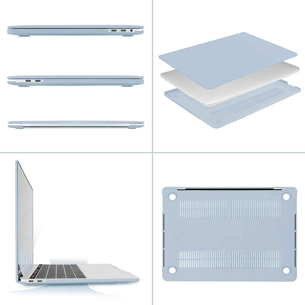 MOSISO Compatible with MacBook Pro 13 inch Case M2 2026 2025 2024 2023 2022-2016 A2338 M1 A2251 A2289 A2159 A1989 A1708 A1706, Plastic Hard Shell&Keyboard Cover&Screen Film&Storage Bag, Baby Blue