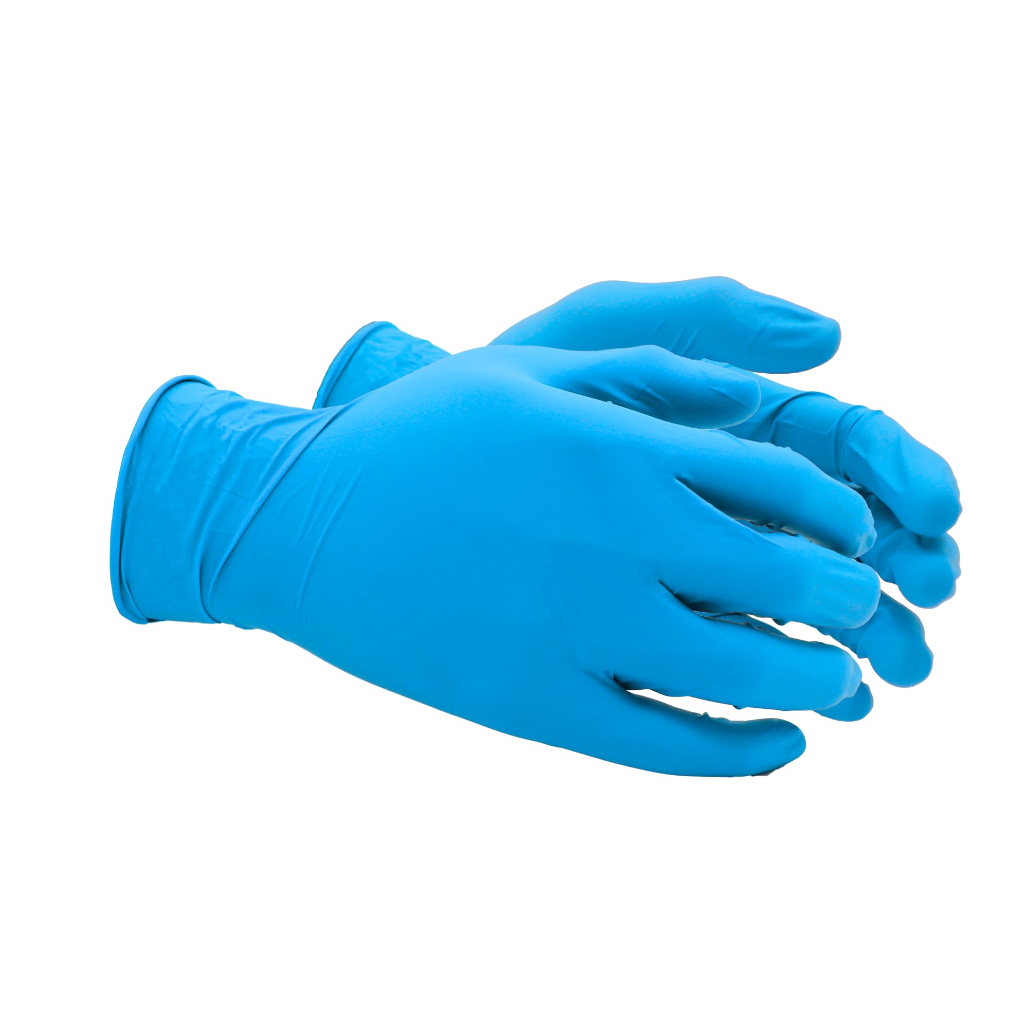 Showa 7500PF Disposable Powder Free Nitrile Safety Glove, Medium (Box of 100 Gloves) , Blue