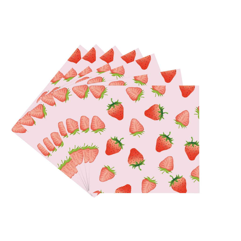 QYCX 65 Pcs Strawberry Plates Napkins Strawberry Party Decorations Berry Party Supplies Tableware Fruit Dinnerware for Berry 1st Birthday Decorations Fruit Party Decorations