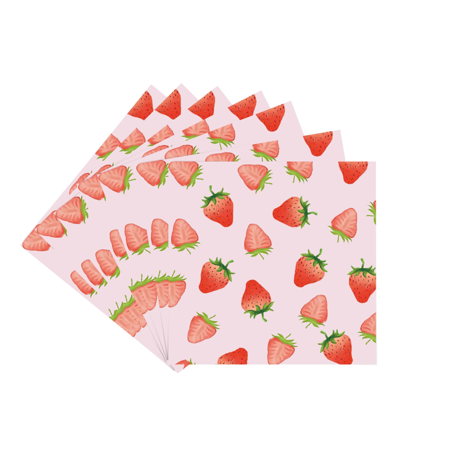 QYCX 65 Pcs Strawberry Plates Napkins Strawberry Party Decorations Berry Party Supplies Tableware Fruit Dinnerware for Berry 1st Birthday Decorations Fruit Party Decorations