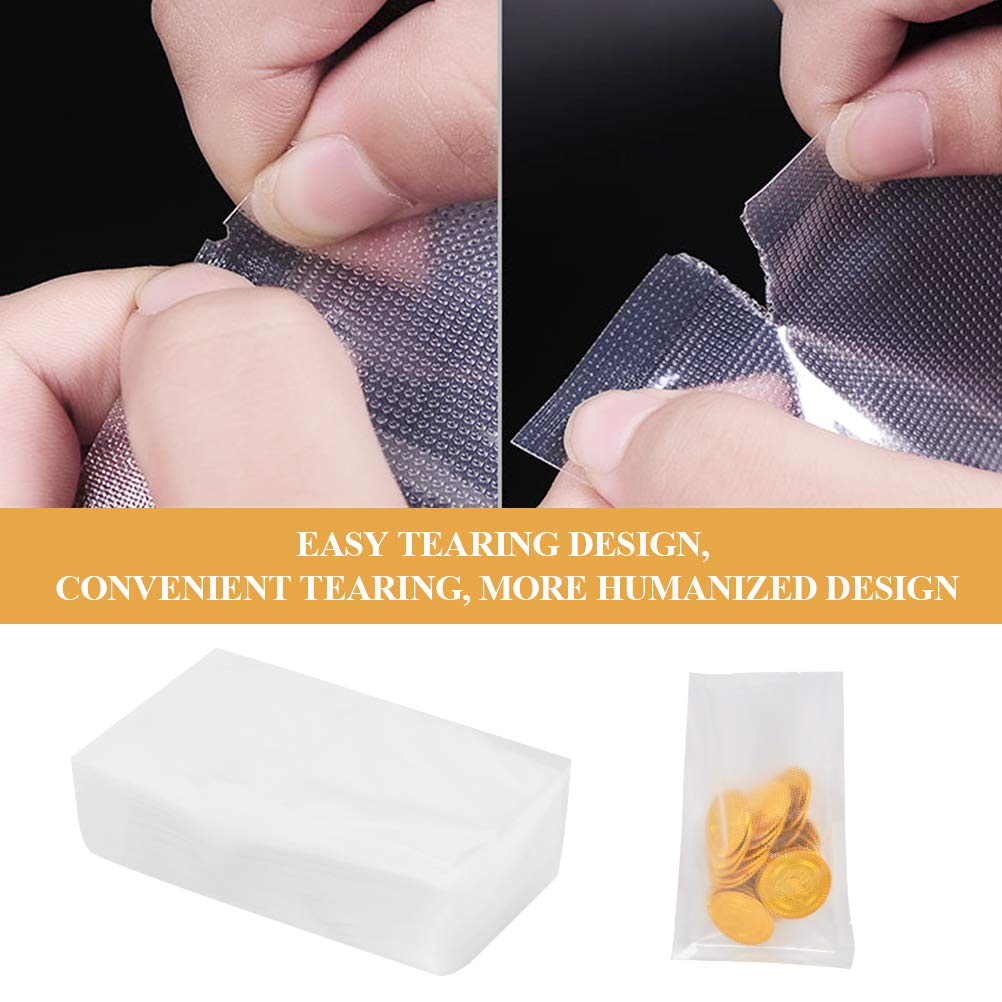 TIMESETL 4 x 6 Inch Full Mesh Vacuum Seal Bags, Food Saver Bags Pre-cut, Sous Vide Storage Packaging Bag BPA Free, Heavy Duty, Kitchen Accessories, 200pcs