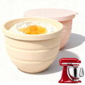 Naerza Silicone Bowl Liners Insert for Kitchen Aid Mixer 5 Qt,for KitchenAid Mixer Attachments and Accessories, Silicone Bowl Insert for Tilt-Head & Bowl-Lift Stand Mixers (Beige+Pink)