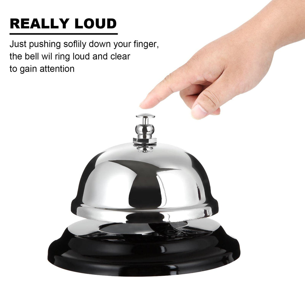 CYEAH 8 Pack Desk Bell, 3.3 Inch Metal Anti-Rust Ringing Service Bell, Big Button Desk Call Bell for Service, Hotels, Schools, Restaurants, Warehouses, Hospitals, Reception and Pet Dog Training