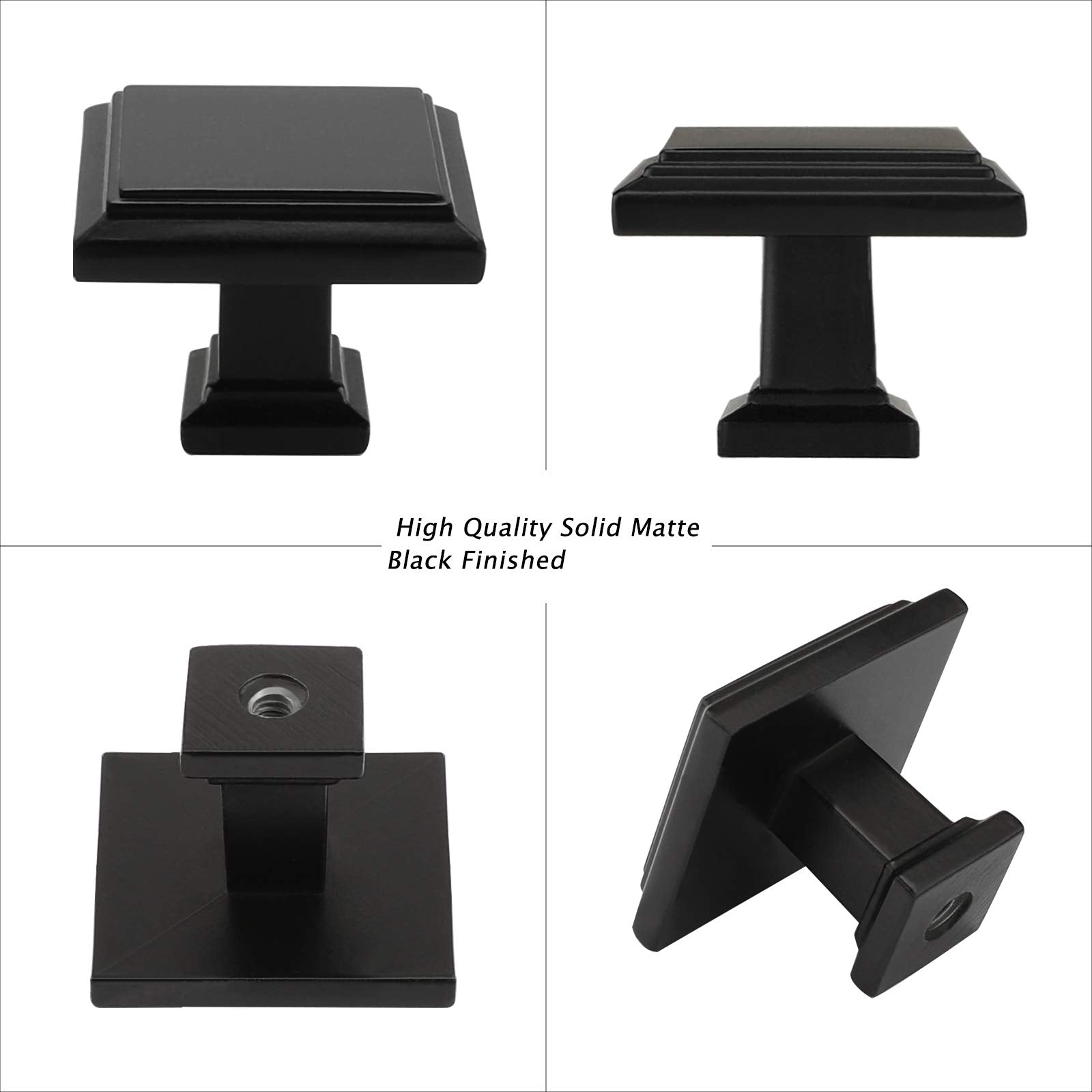 goldenwarm Black Dresser Knobs Kitchen Cupboard Knobs - 10 Pack Black Door Knobs Matte Black Drawer Knobs Cabinet Door Hardware Kitchen Drawer Knobs Bathroom Cupboard Knobs