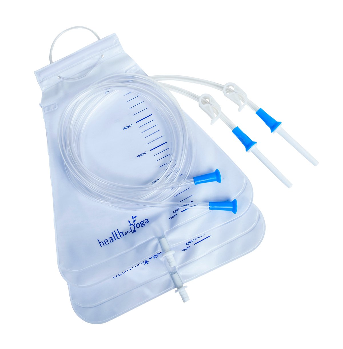 MovNFlo Super Economical Cleansing Bag Kit (2 Quart) - BPA and Latex Free - Foldable and Compact - Travel Compatible (2 Pieces)
