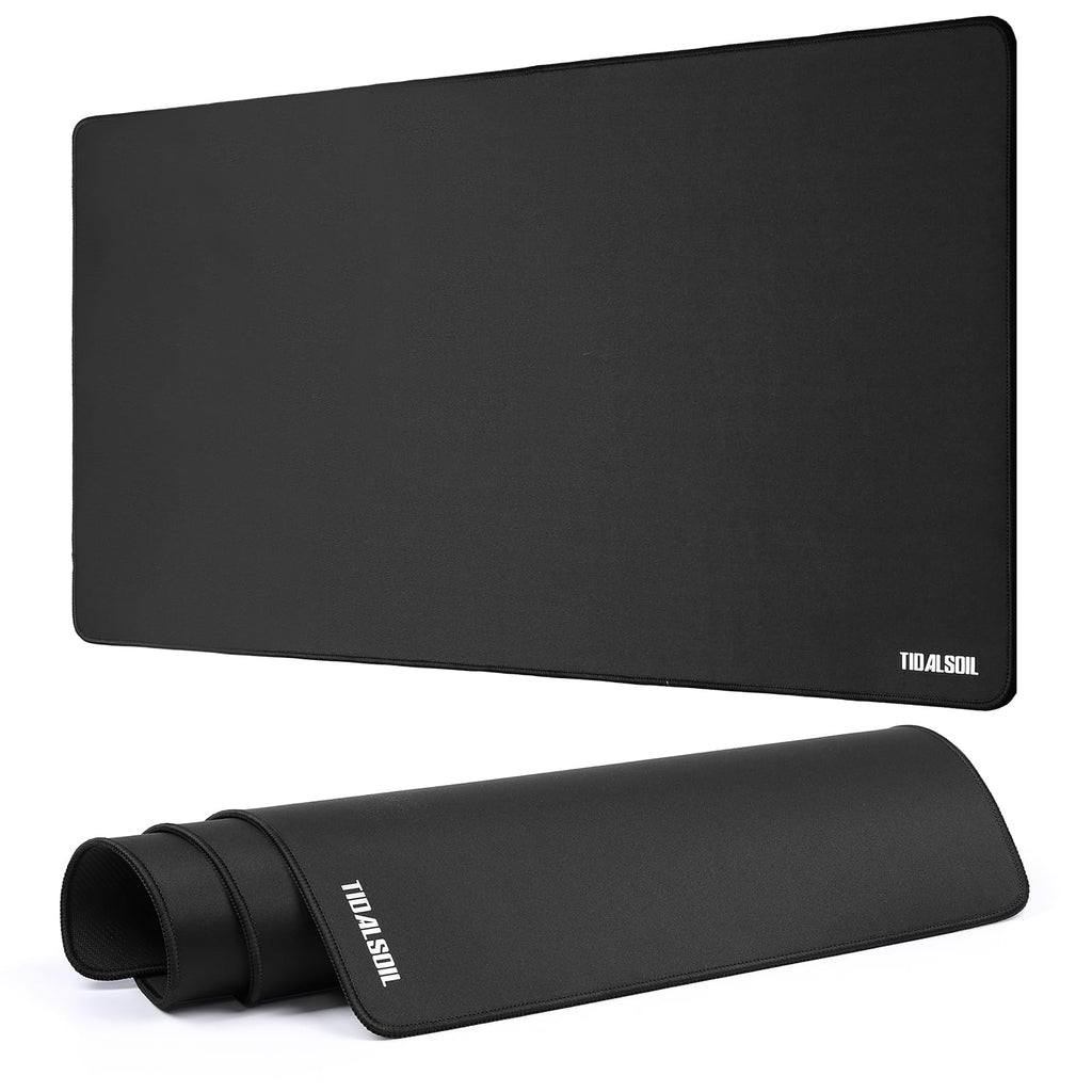 TIDALSOIL Large Gaming Mouse Pad 90 x 40 cm – Oversized Extended Desk Pad with Non-Slip Base, Stitched Edges Mousepad, Smooth Surface for Keyboard, Mouse, Office, Gaming and Work