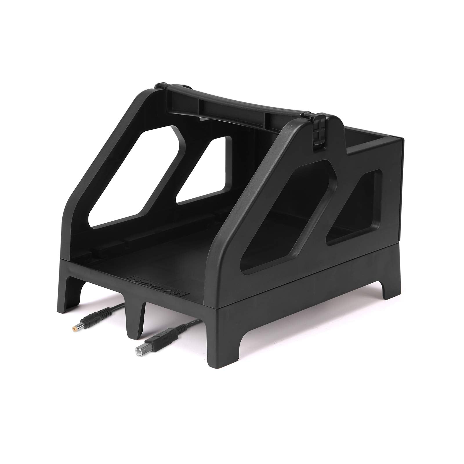 MUNBYN External Label Holder for Rools and Fan-Fold Labels, 2 in 1 External Label Stand for Shipping Thermal Label, Work with Desktop Shipping Label Printer