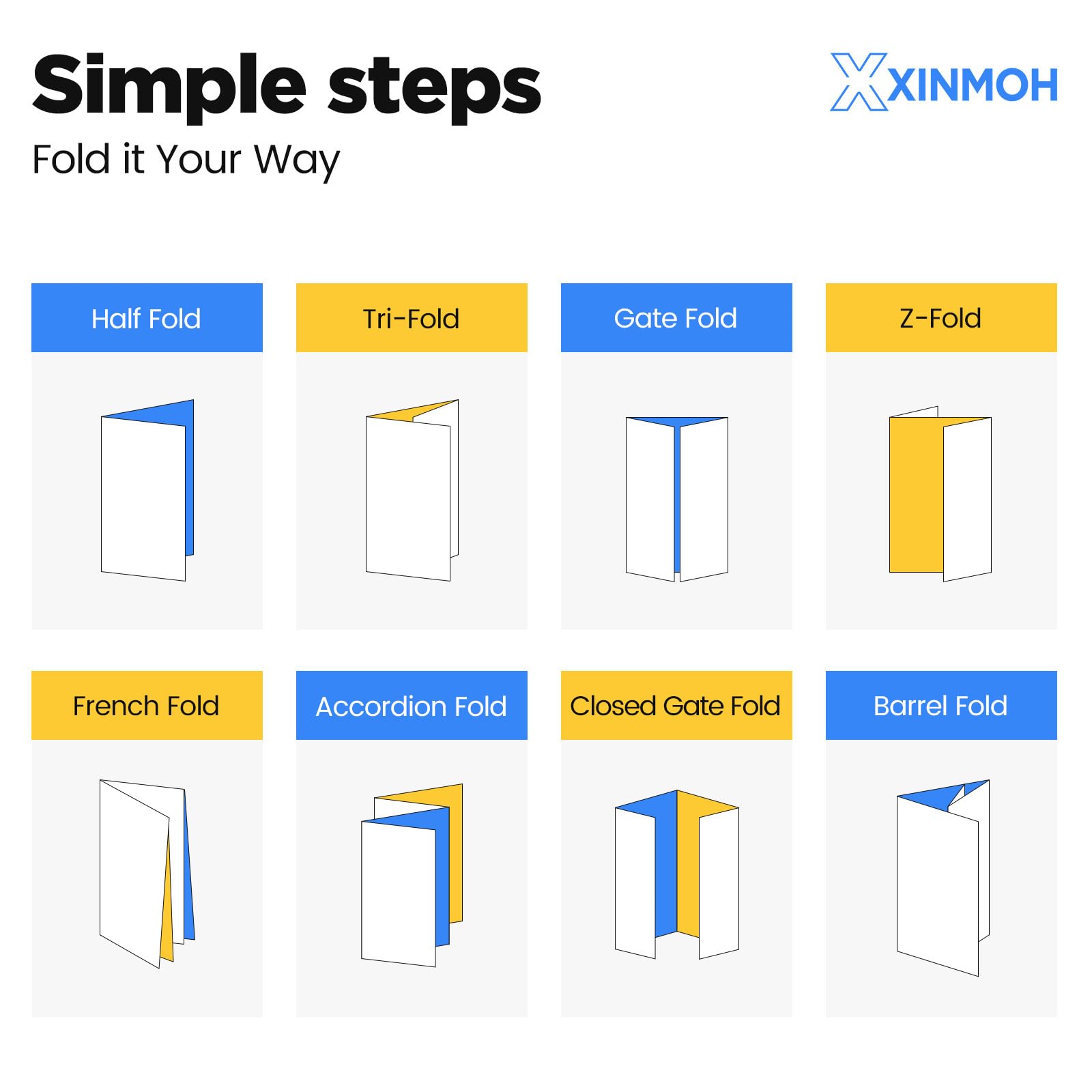 XXINMOH 100 Sheets Inkjet Glossy Brochure and Flyer Paper 8.5x11 Inch 37lbs 140gsm, Photo Printing Paper, Glossy Cardstock, Professional Quality Double Sided Instant Dry and Water-Resistant