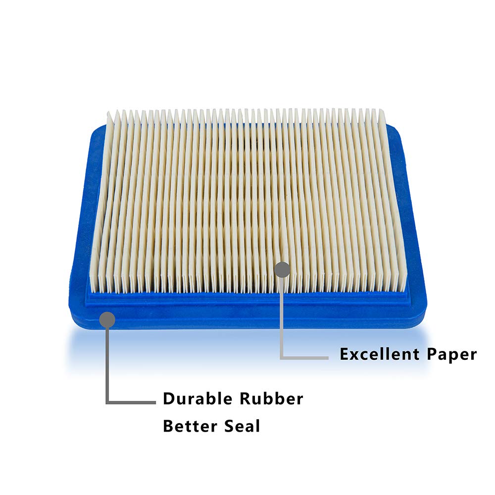 HEYZLASS 10 Pack 491588S Air Filter, Compatible with 491588 4915885 Flat OEM Air Cleaner Cartridge, Lawn Mower Air Filter