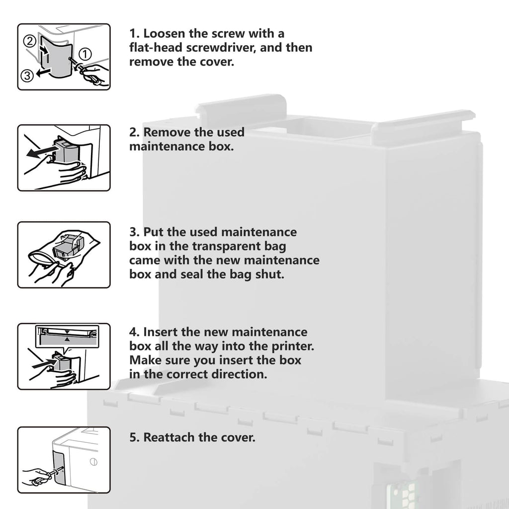 T04D1 Maintenance Box for EcoTank ET-15000 ET-3760 ET-3850 ET-4850 ET-4760 ET-3750, T04D100 Ink Maintenance Box for ET15000 ET-4750 ET-3830 ET-3843 ET-5150 ET-2980 ET3760 Printer, TO4D1/04D1/EWMB2