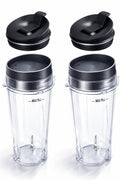 2 Pack 16 oz Blender Cups with Leakproof Sip Lids Compatible with Nutri Ninja, Replacement Single Serve Cups for BL660 BL663 BL740 BL770 BL780 BL810 BL771