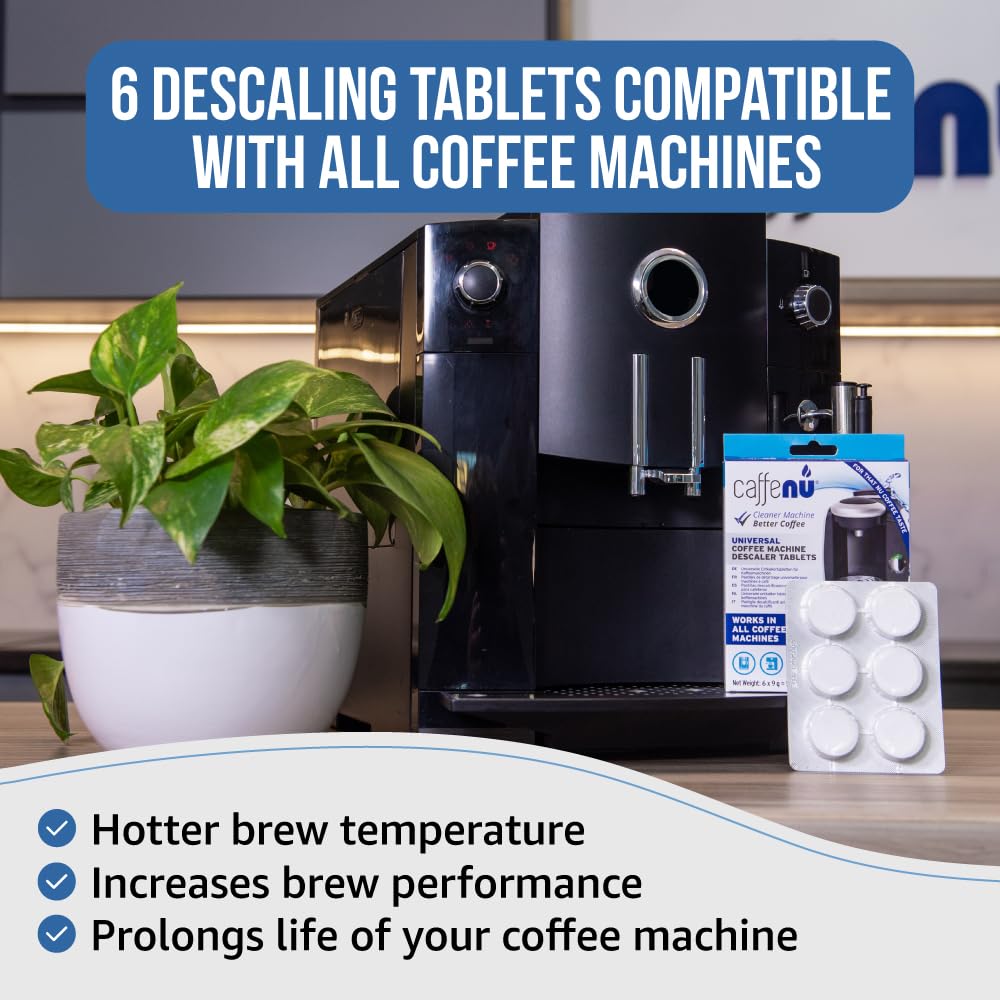 Descaling Tablets Pack of 6. Coffee Machine Descaler Tablets. Compatible with Jura, Mellita, Siemens, Phillips and Saeco. Remove Limescale & Build-up. Complete the Barista Kit