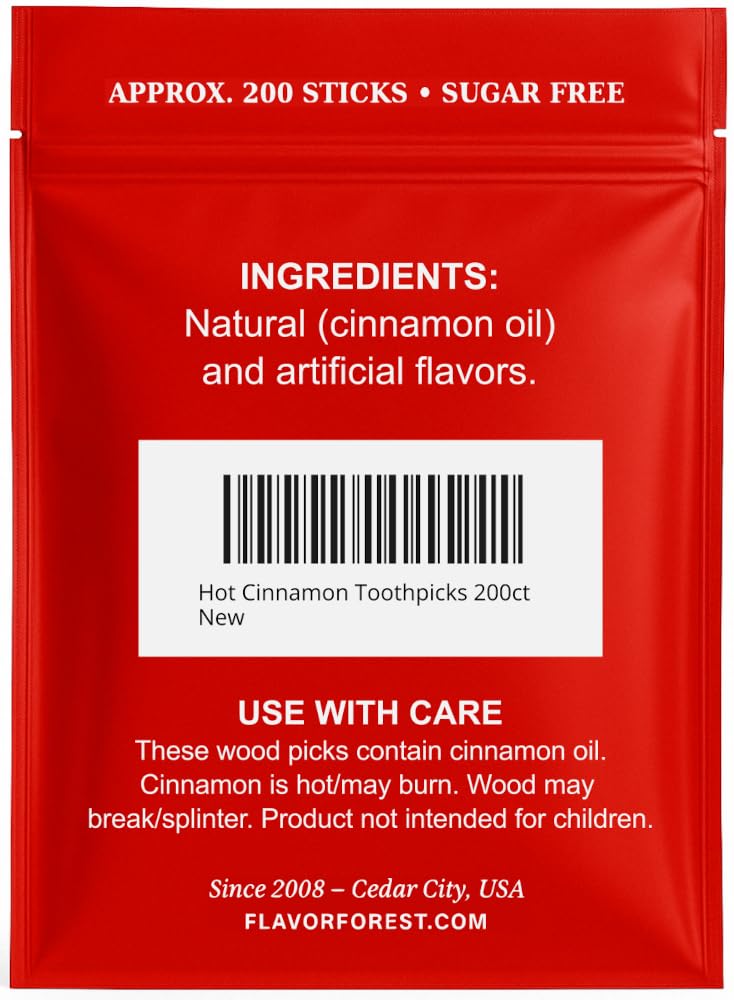 Hot Cinnamon Toothpicks 200ct