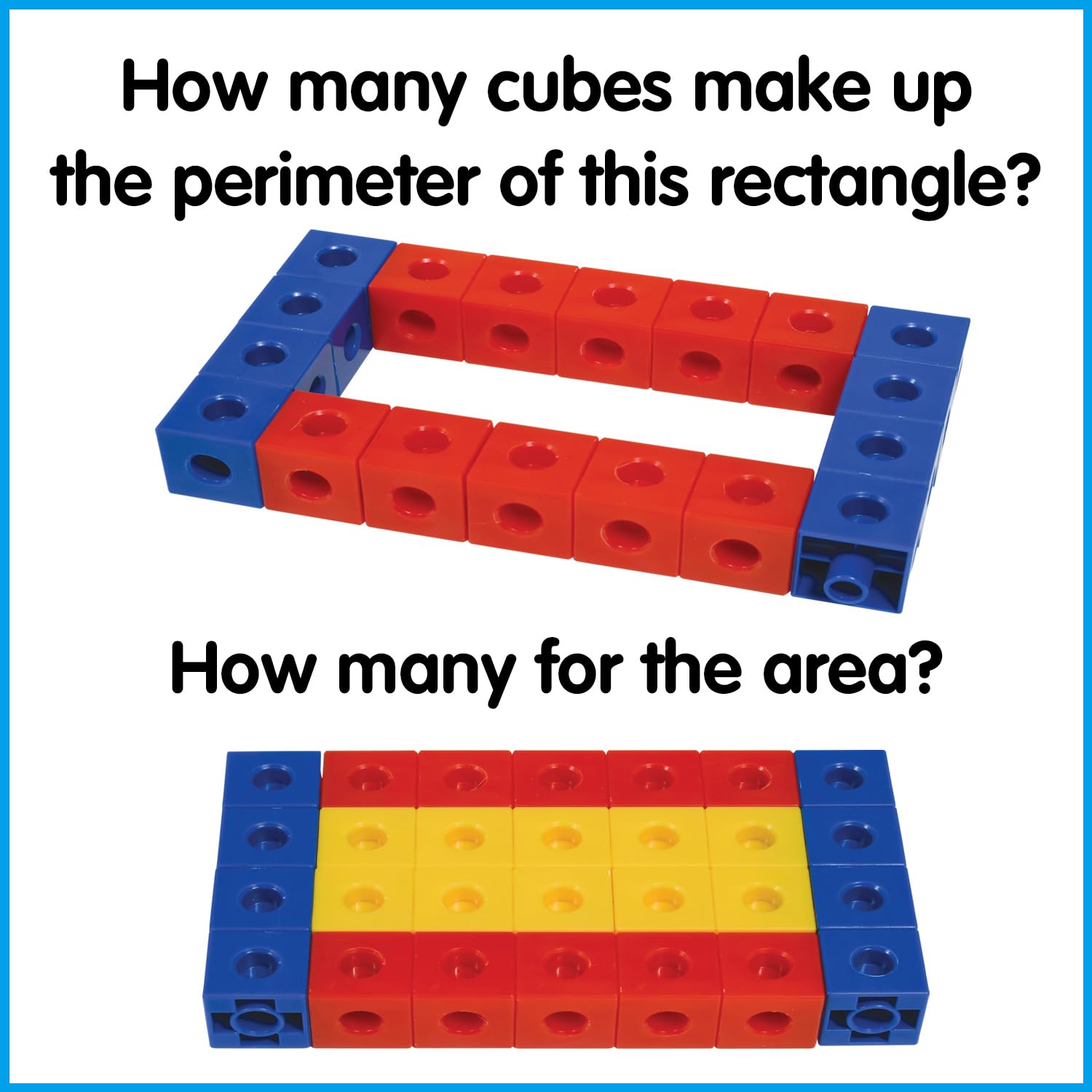 edxeducation Linking Cubes | Set of 100 | Counting Cubes | Color Sorting Toys | Math Manipulatives for Preschoolers, Pre K
