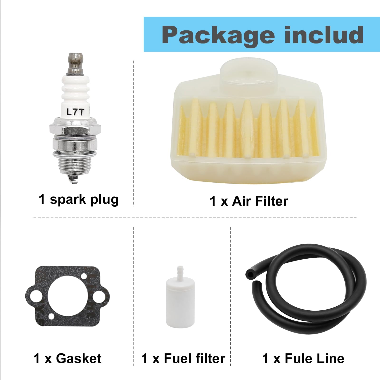 Zreneyfex 503283208 Carburetor Replacement for Husqvarna 340 345 346 350 351 346XP Chainsaw with Air Fuel Filter Line Intake Manifold