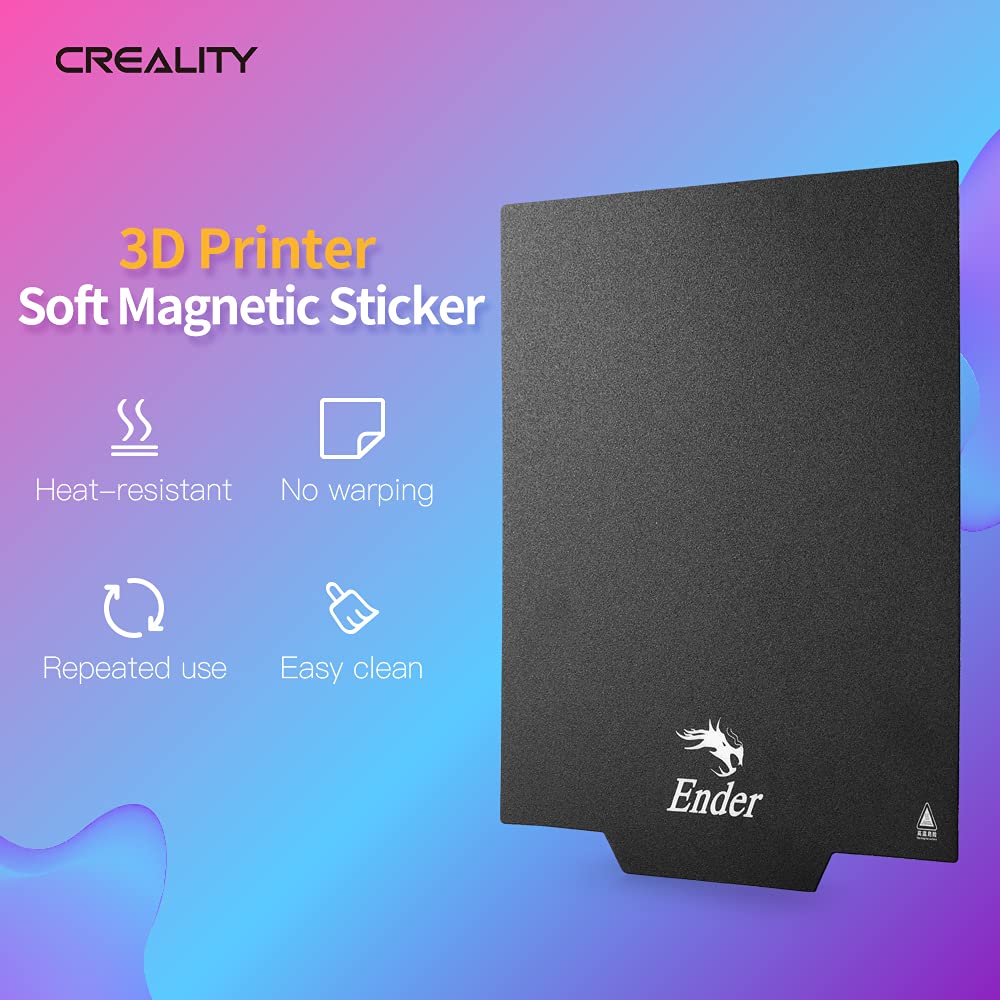 Creality 2 PCS Ender 3 Bed Ultra-Flexible Removable Magnetic Removable Build Surface Hotbed Cover Print Platform Kit for Ender 3/Ender 3 V2/Ender 3 Pro/Ender 5/Ender 5 Pro/Ender 3 S1 235x235mm