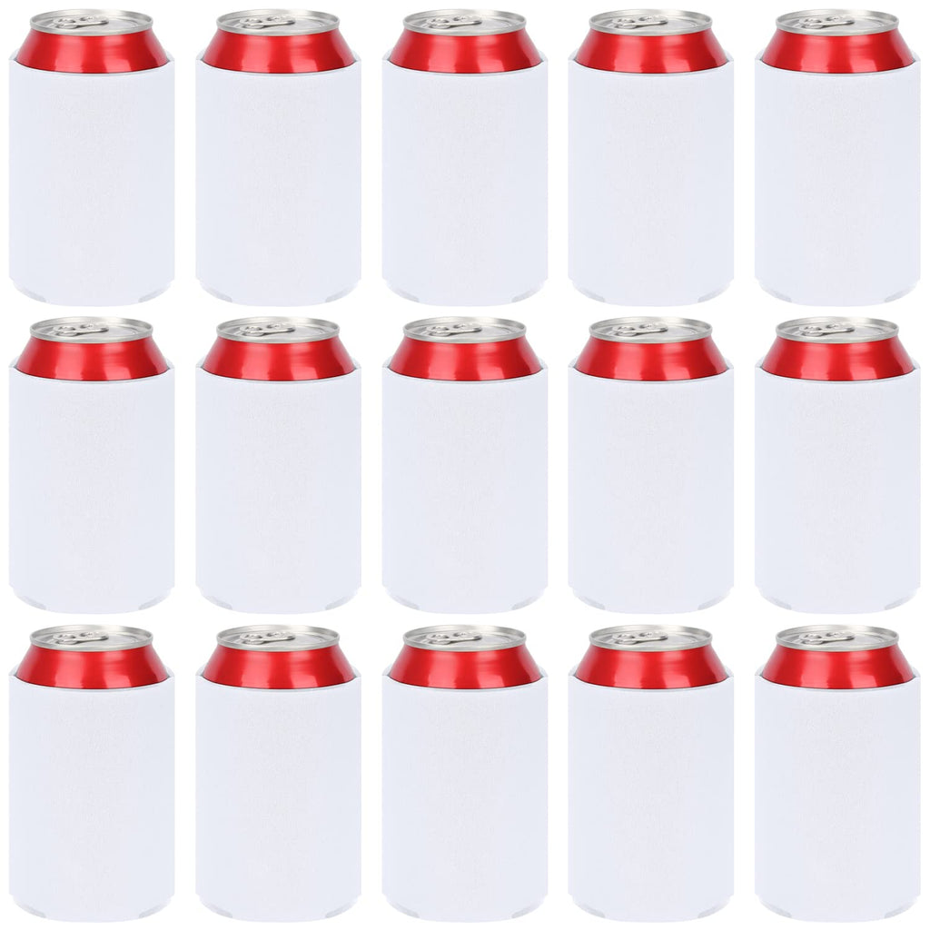 Desing Wish 15 Pack Foam Can Cooler Insulated Can Cover Reusable Can Sleeve Cooler Covers Sleeves for Cans Coke Soda Insulator Sleeve Water Bottle Drink Holders Party Supplie DIY Custom