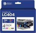 Belietop Compatible LC404 Ink Cartridges Fit for Brother LC404 XL LC404XL Ink Cartridges Compatible with Brother MFC-J1215W MFC-J1205W MFC-J1205WXL Printers (4 Pack BK/C/M/Y)