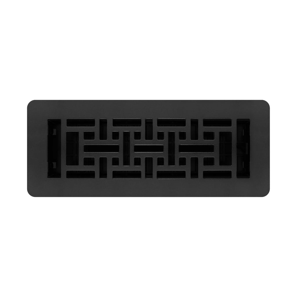 Decor Grates LAJH310-BLK Oriental *NEW* Low Profile Floor Register, 3x10 Inches, Textured Black