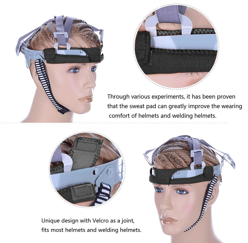 8 Pack Welding Helmet Air Cushion Sweatband (Black)